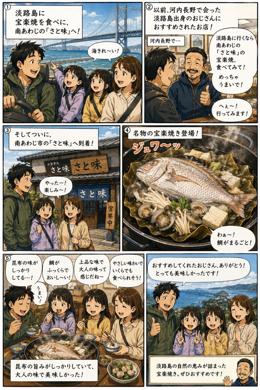 淡路島の宝楽焼を食べに