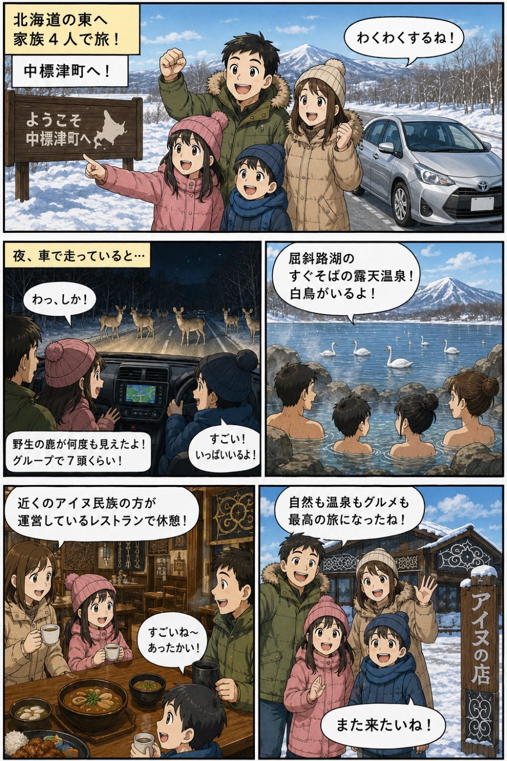 北海道の東へ家族4人で旅!
